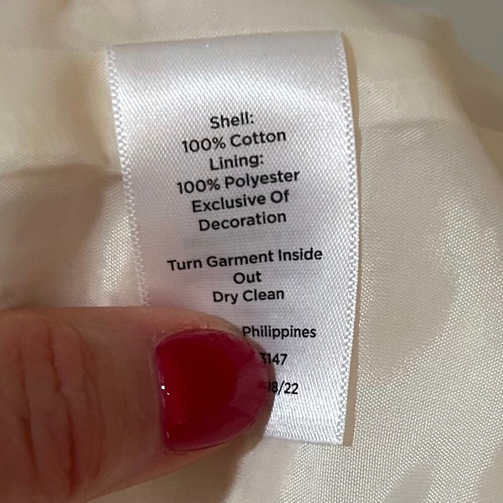 Talbots Cream Tweed Blazer Jacket Size 10 Pink Trim Preppy - Picture 10 of 10